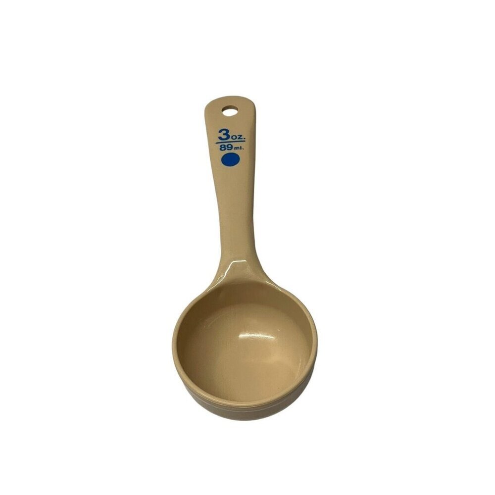 Carlisle Foodservice Measure Miser Solid Long Handle Beige 3 Oz Spoon Ladle USA